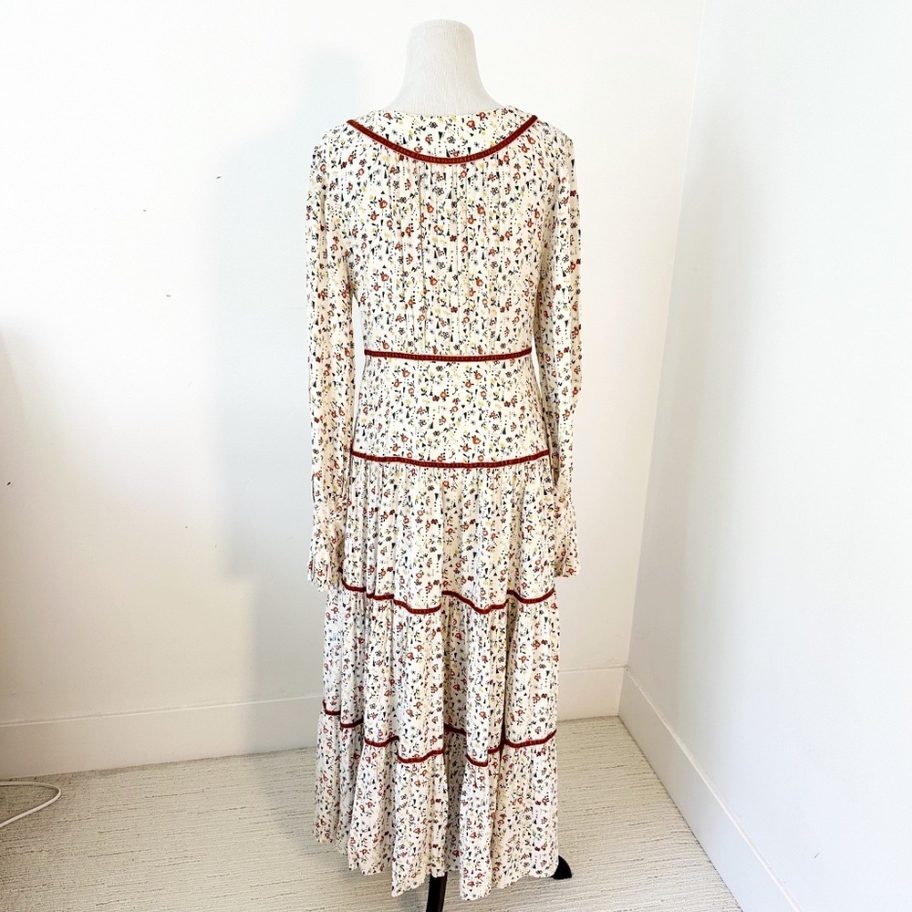 FREE PEOPLE Take A Little Time Women’s 4 Cream Maxi Dress Cottagecore Renfaire - Picture 4 of 13